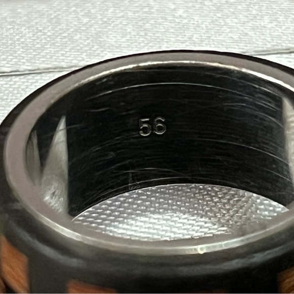 SPECIAL 🥂🎉🎊 SPECIAL Auth Louis Vuitton Damier Wood ring Unisex - Picture 7 of 7